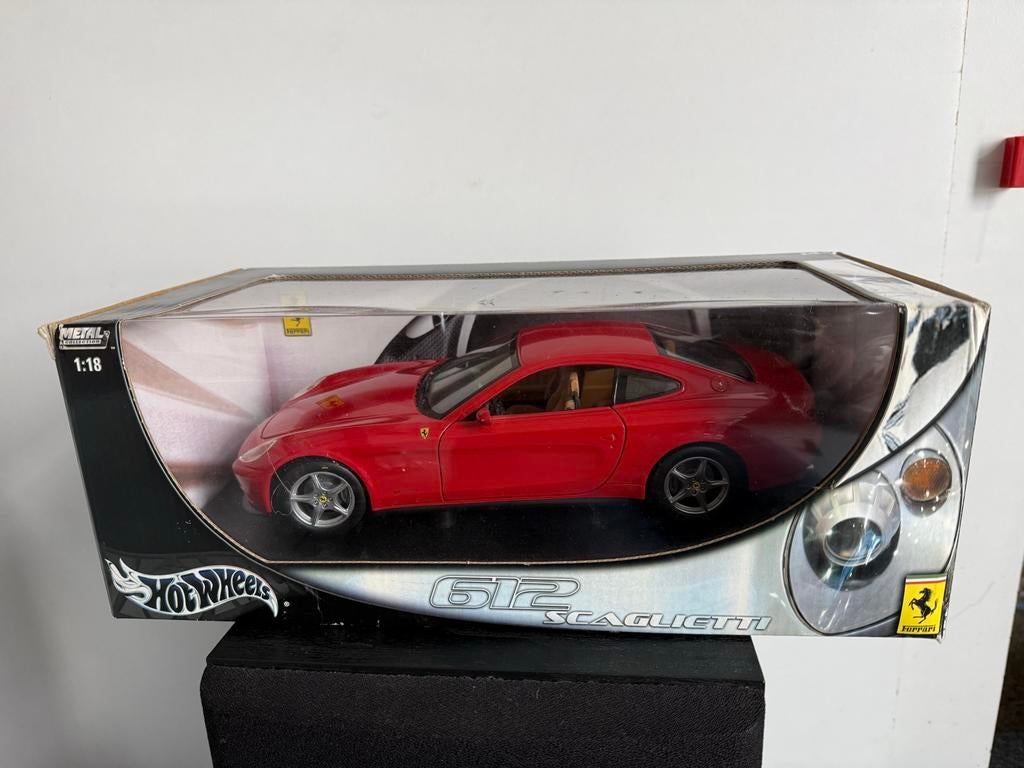 Hot Wheels Ferrari 612 Scaglietti 1:18 - Nieuw in doos, Ophalen of Verzenden, Zo goed als nieuw, Auto, Hot Wheels