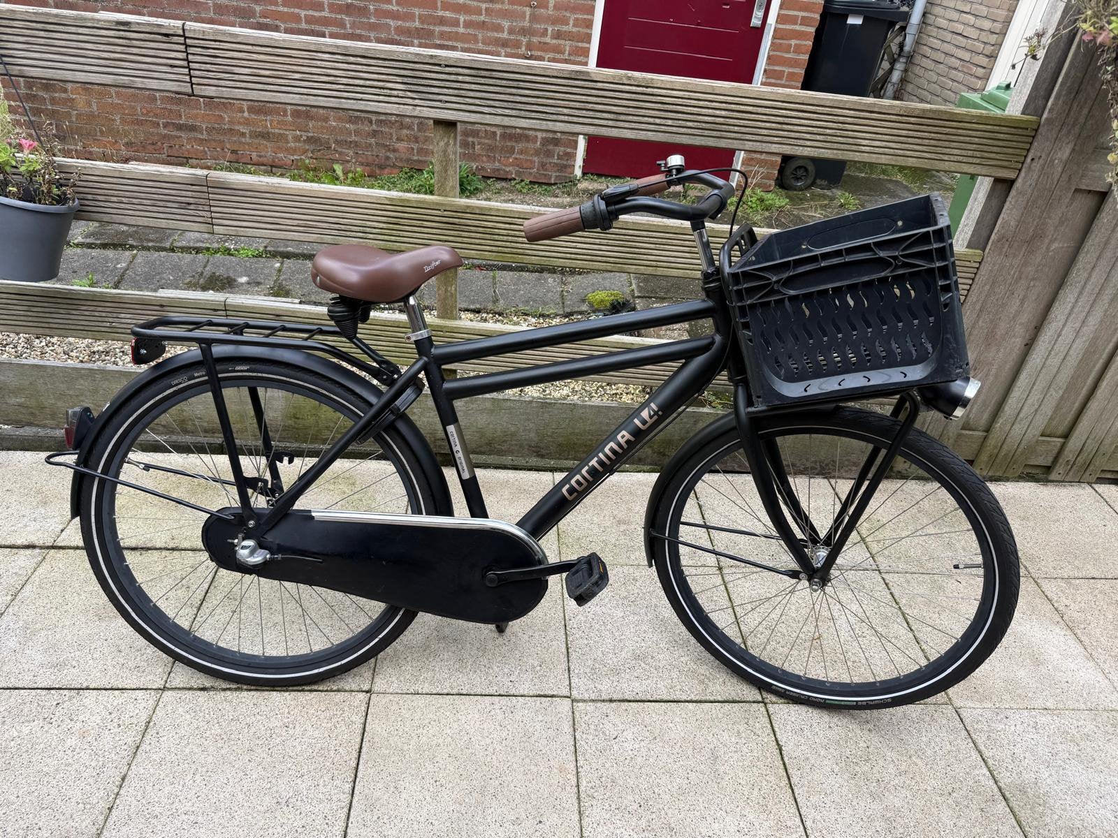 Cortina U4 jongens fiets 26 inch, Terugtraprem, Gebruikt, Versnellingen, Ophalen