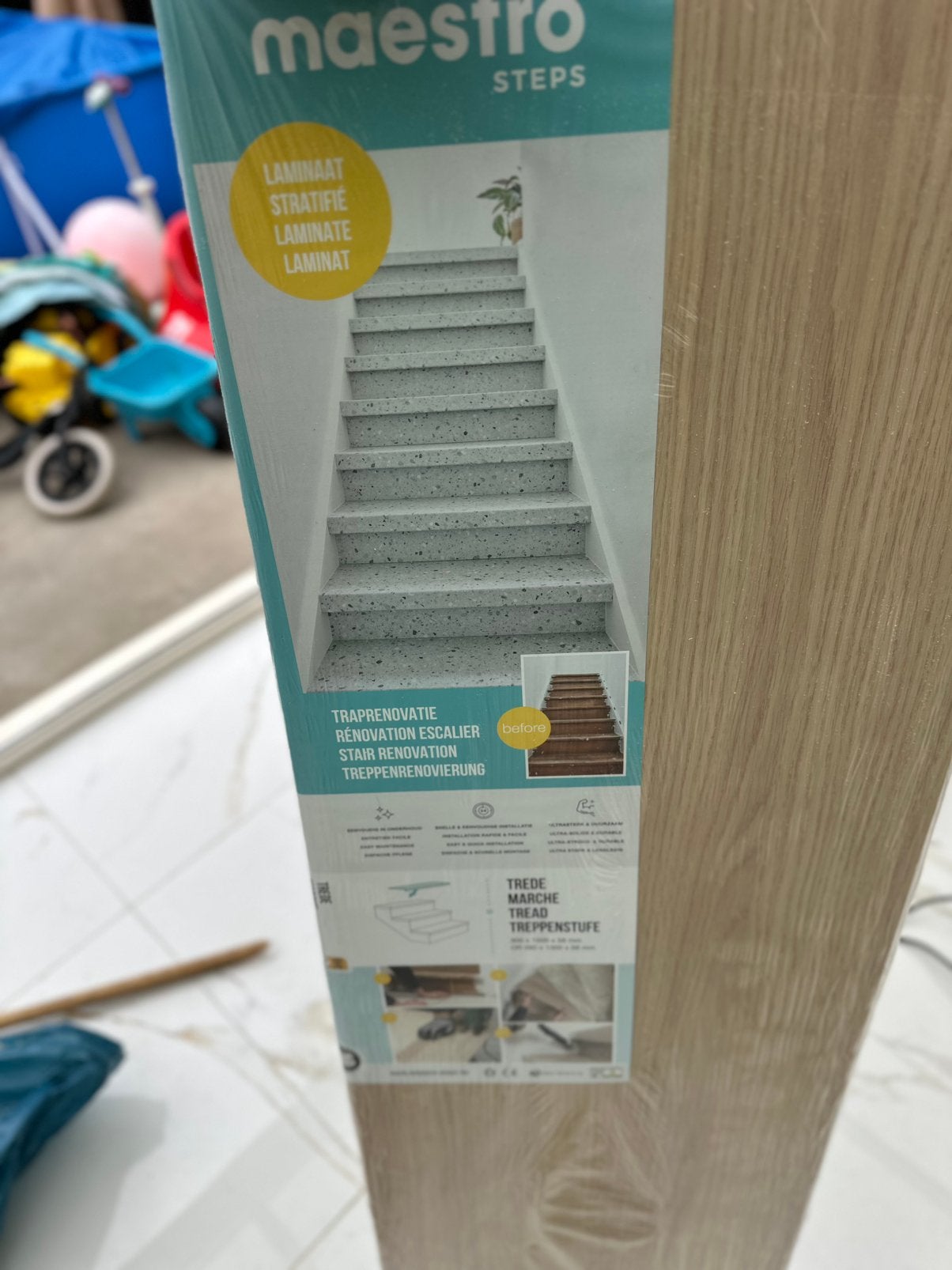 Trap laminaat, Ophalen, Zo goed als nieuw, Hout
