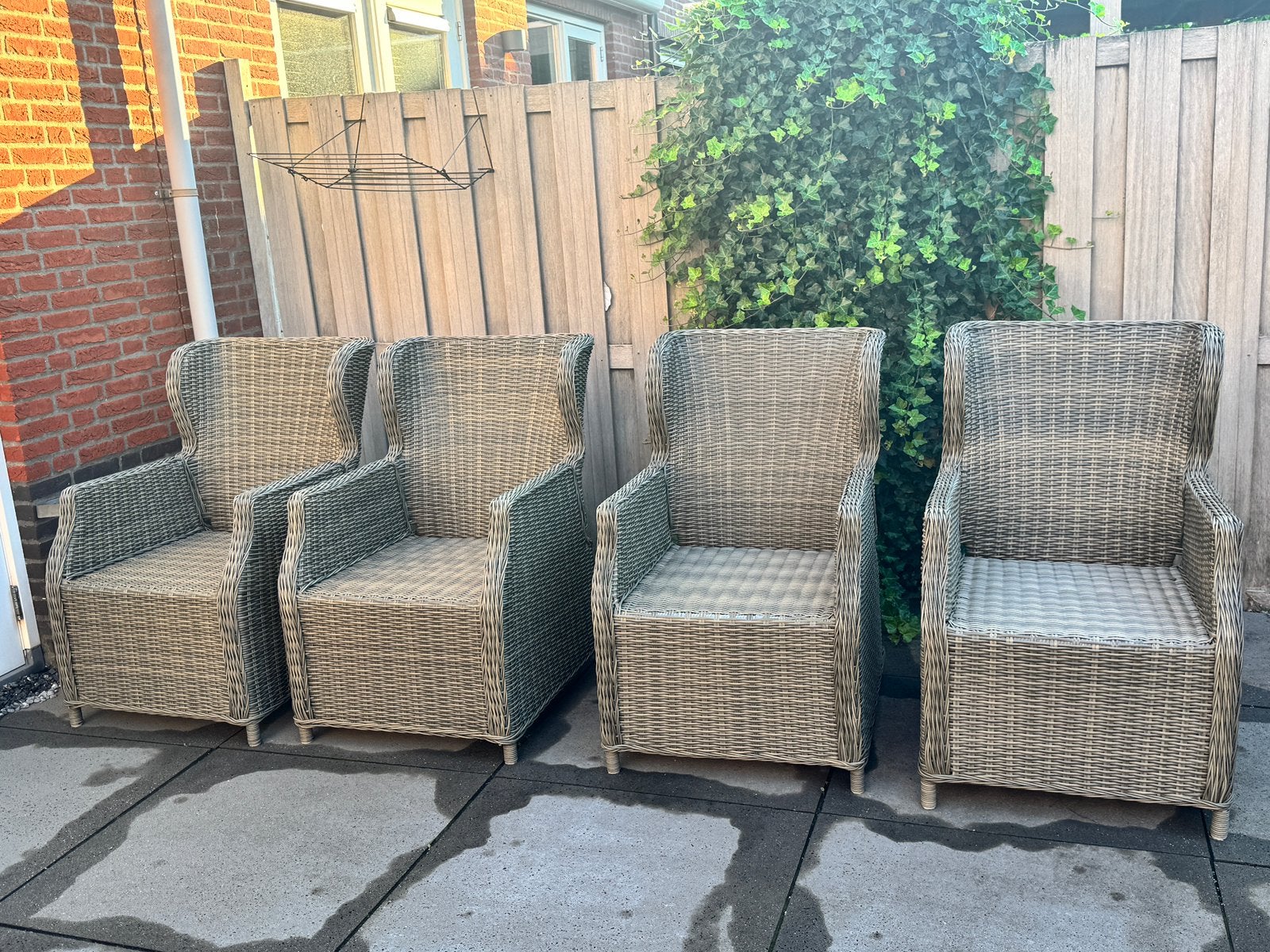 Tuinstoelen Ibiza lounge verstelbaar. Intratuin, Ophalen, 4 zitplaatsen, Gebruikt, Wicker