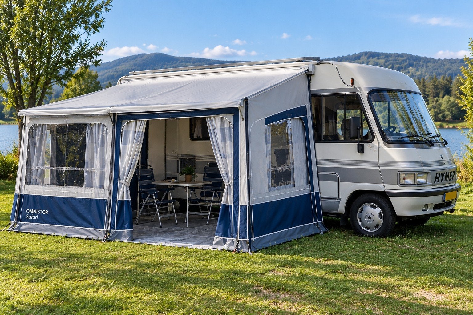 Omnistor Safari voortent – zo goed als nieuw – Camper, Ophalen, Zo goed als nieuw