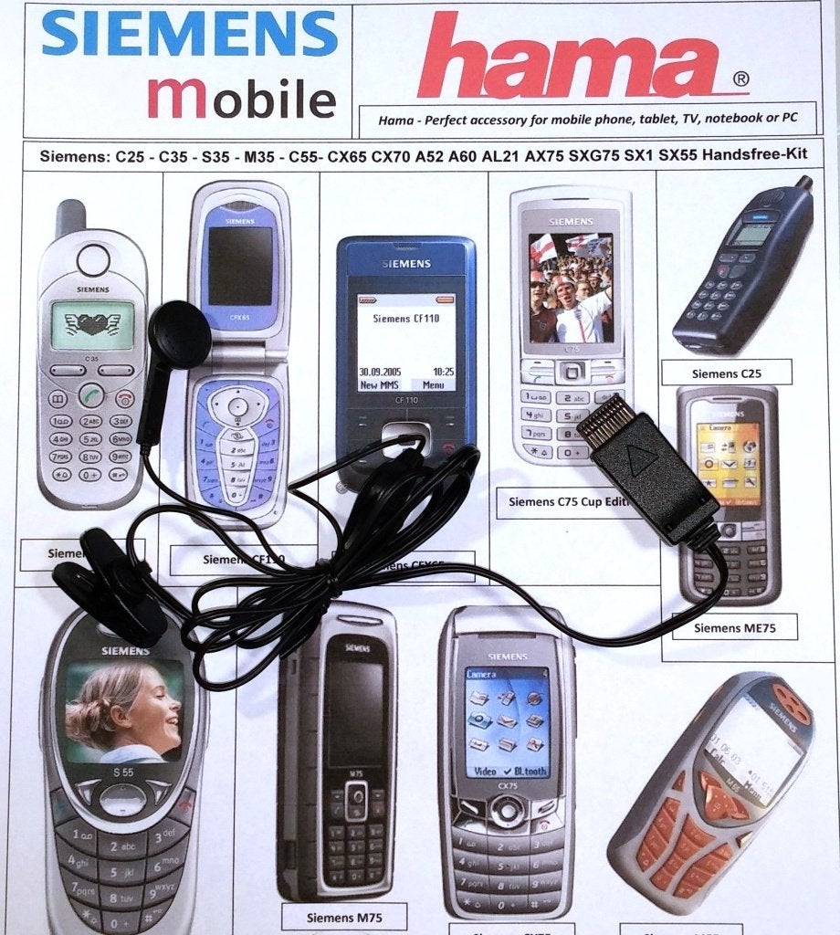 Hama Siemens Portable Basic Hands Free Kit C25 C35 S35 M35, Zwart, In gehoorgang (in-ear), Overige merken, Nieuw