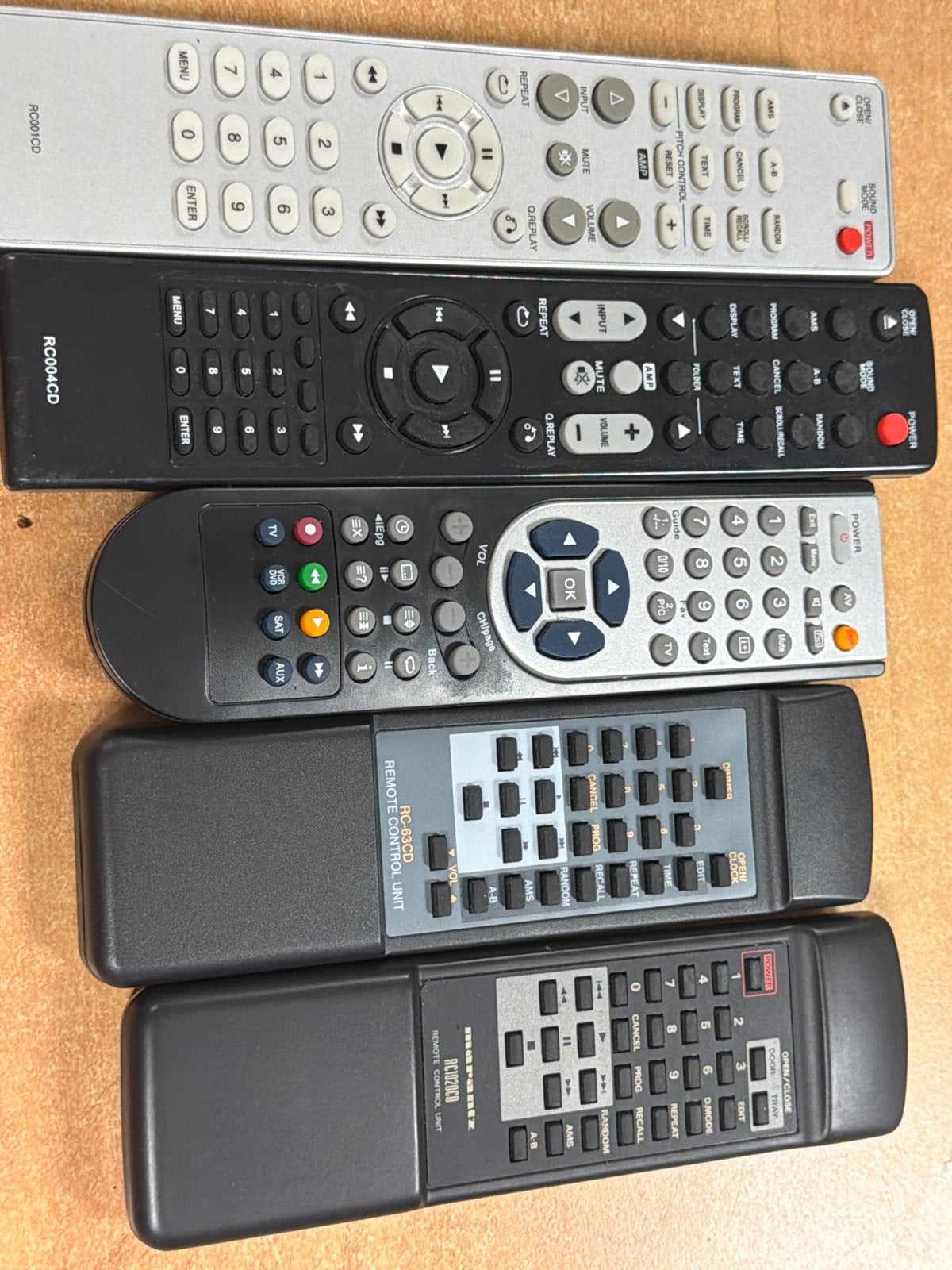 Diverse Marantz afstandsbedieningen voor audio/video, Gebruikt, Ophalen of Verzenden, Origineel, Dvd