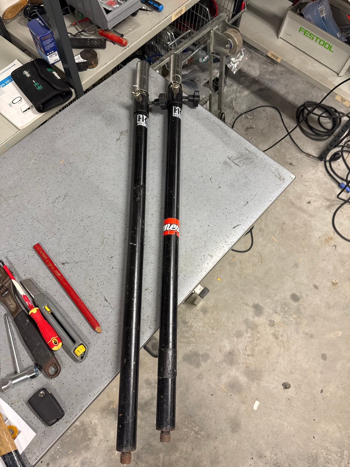 HK Audio M20 Tussenpaaltjes - Uitschuifbaar tot 150cm, Ophalen of Verzenden, Gebruikt