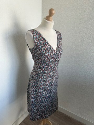 King Louie maat XL bloemen ginger jurk 1823, Maat 46/48 (XL) of groter, Ophalen of Verzenden, Zo goed als nieuw, Knielengte