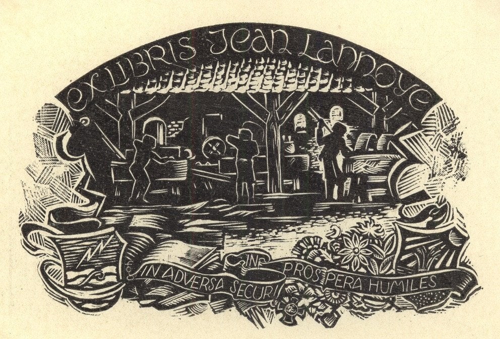 0589 Ex Libris Nederland : Harry Corvers, 1945, Verzenden, Ex libris