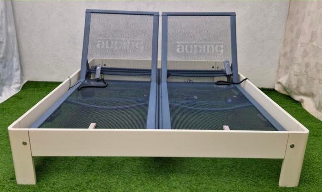 Auping Auronde Elektrisch Bed 180x210cm, ., Wit, Tweepersoons, Ophalen of Verzenden