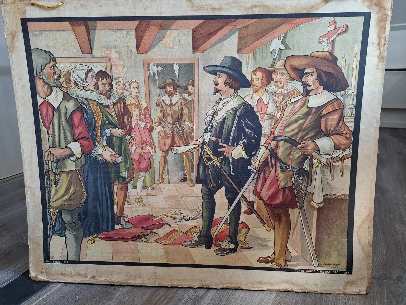 Historische schoolplaat Jacob Dijkstra Groningen, Ophalen