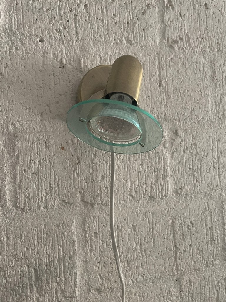 messing wandlamp/wandspot, GU10, Met schakelaar, Ophalen of Verzenden, Zo goed als nieuw
