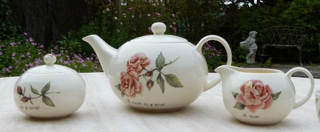 Jet a Rose is a Rose Theepot Mok Dienblad Roomstel, Nieuw, Ophalen of Verzenden, Modern, Jet by Ter Steege