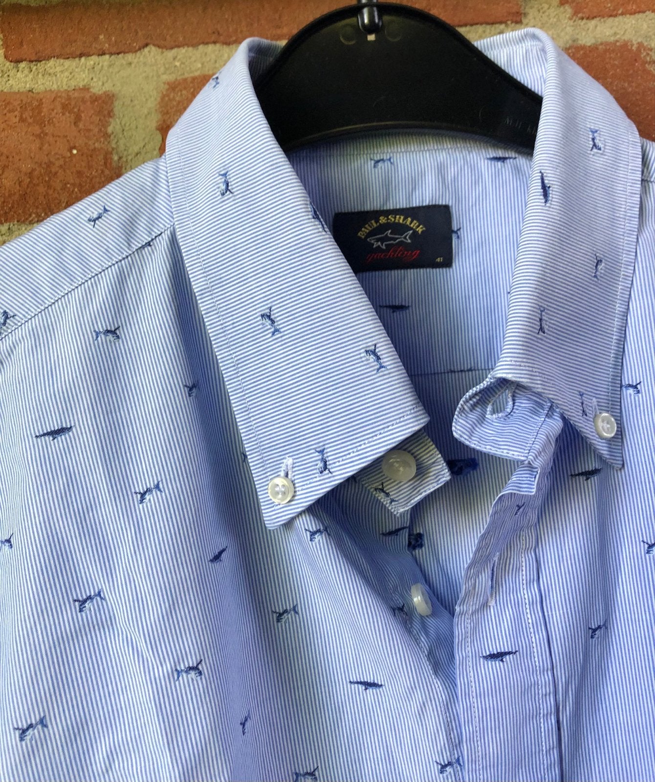 ZGAN Paul & Shark Yachting overhemd Katoen Mt 41 (L), Ophalen of Verzenden, Zo goed als nieuw, Blauw, Halswijdte 41/42 (L)