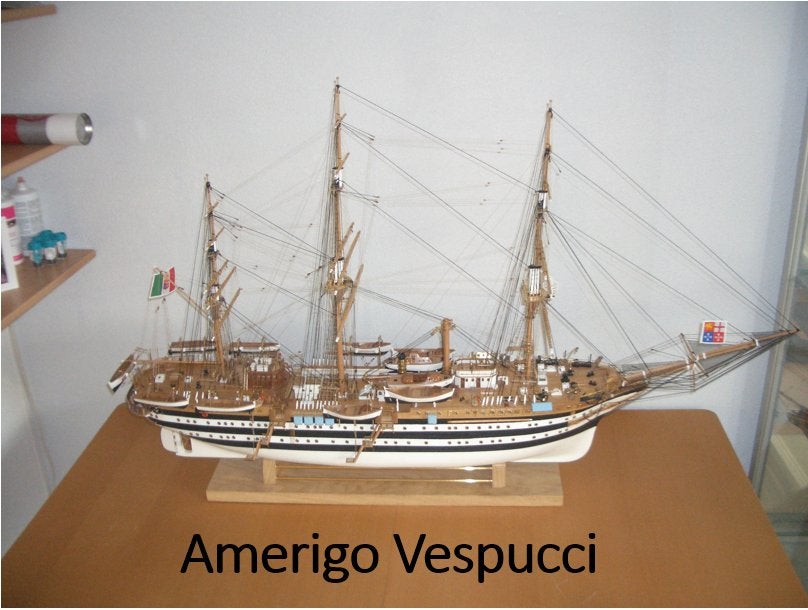 Uniek model van de Amerigo Vespucci, 1.30m lang!, Ophalen, Nieuw