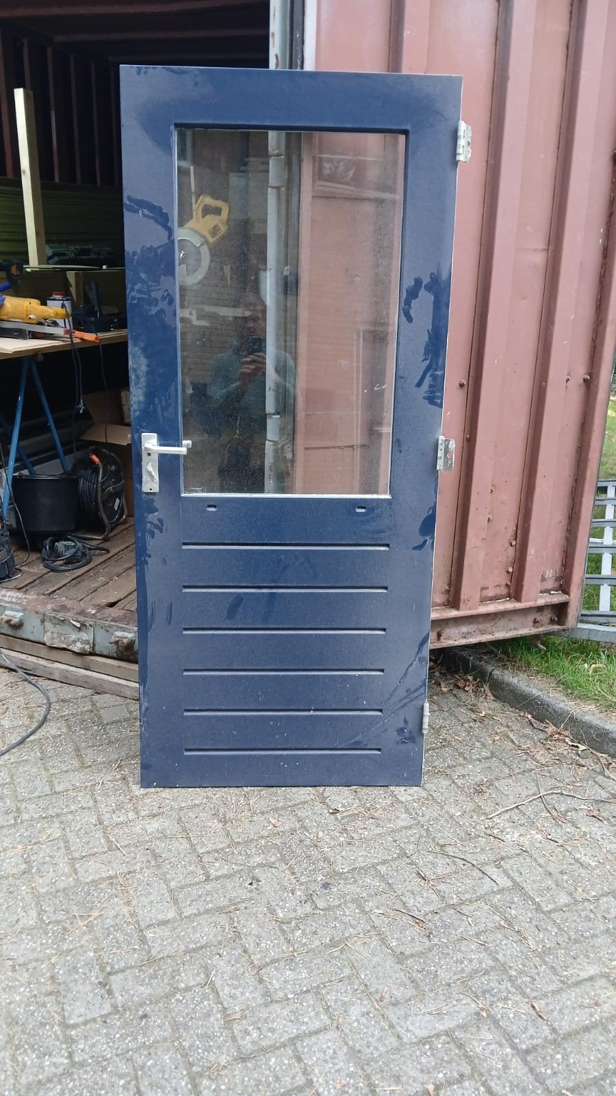 buiten deur met stapeldorpel 910 hoog, Ophalen of Verzenden, Buitendeur, 200 tot 215 cm
