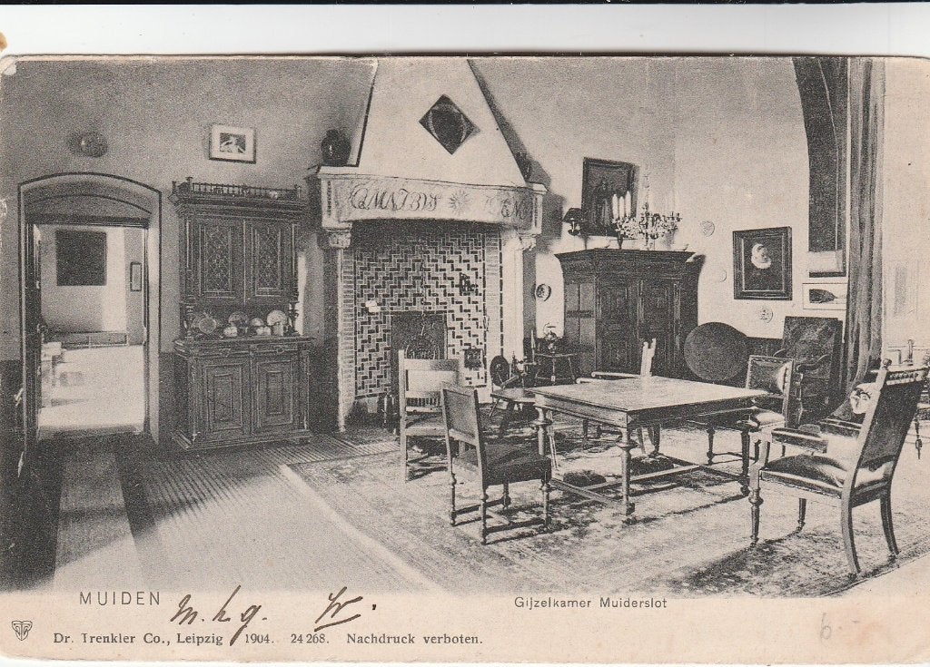 muiderslot- gijzelkamer 1905, Verzamelen, Ansichtkaarten | Nederland, Ophalen of Verzenden, Voor 1920
