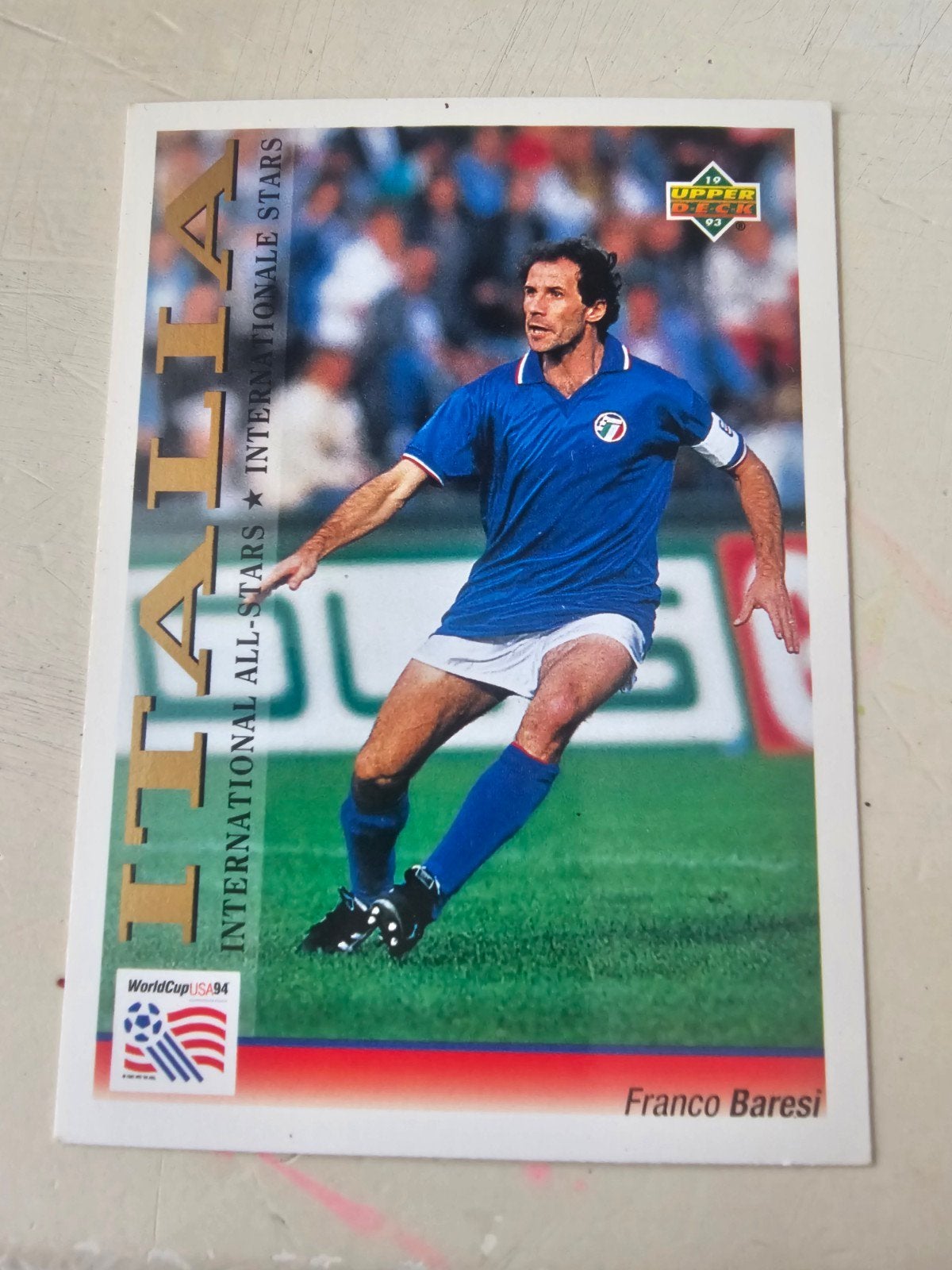 Franco Baresi Spelerskaart - Upper Deck WorldCup USA 94, Verzamelen, Sportartikelen en Voetbal, Ophalen of Verzenden