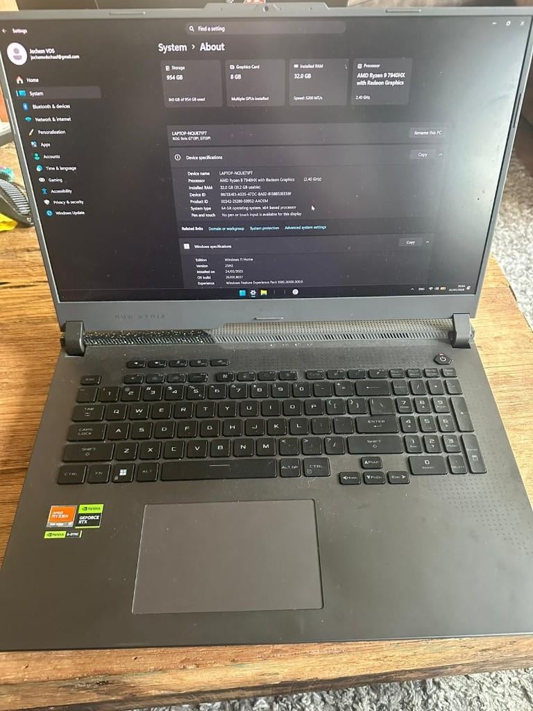 ASUS ROG Strix G17 - RTX 4070 & Ryzen 9 Gaming Laptop, Computers en Software, Windows Laptops, Met videokaart, Ophalen of Verzenden