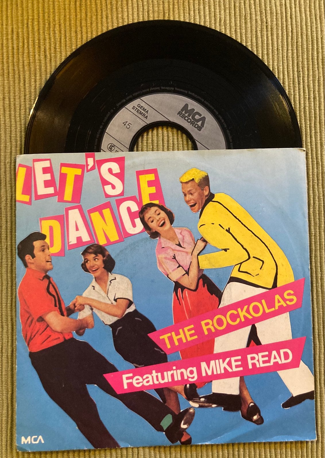 Vinyl single The Rockolas ft. Mike Reid - Let’s dance, Gebruikt, 7 inch, Ophalen of Verzenden, Rock en Metal