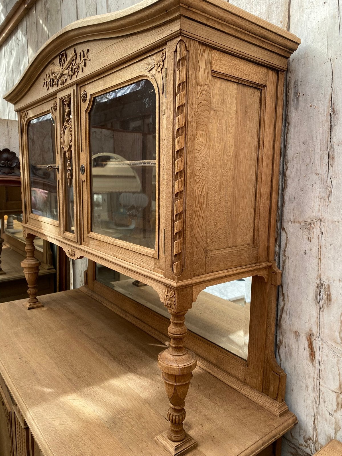 Charmant Franse kast buffetkast met vitrine gedeelte, Antiek en Kunst, Ophalen