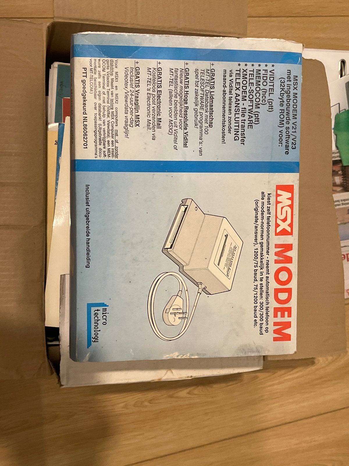 MSX MODEM V21/V23 in doos - Vintage Micro Technology, Ophalen, Gebruikt, Router met modem
