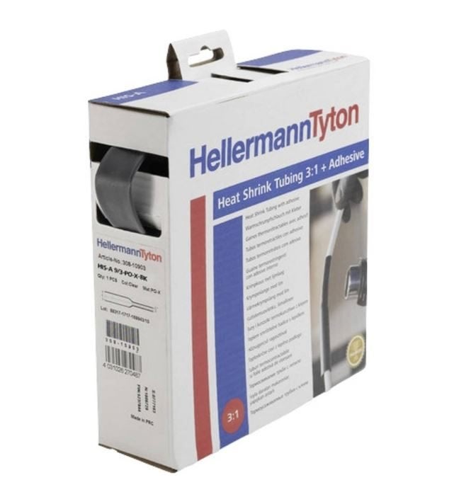 HellermannTyton 308-11800 Krimpkous met lijm Zwart NIEUW, Audio, Tv en Foto, Audiokabels en Televisiekabels, Nieuw, Overige kabels