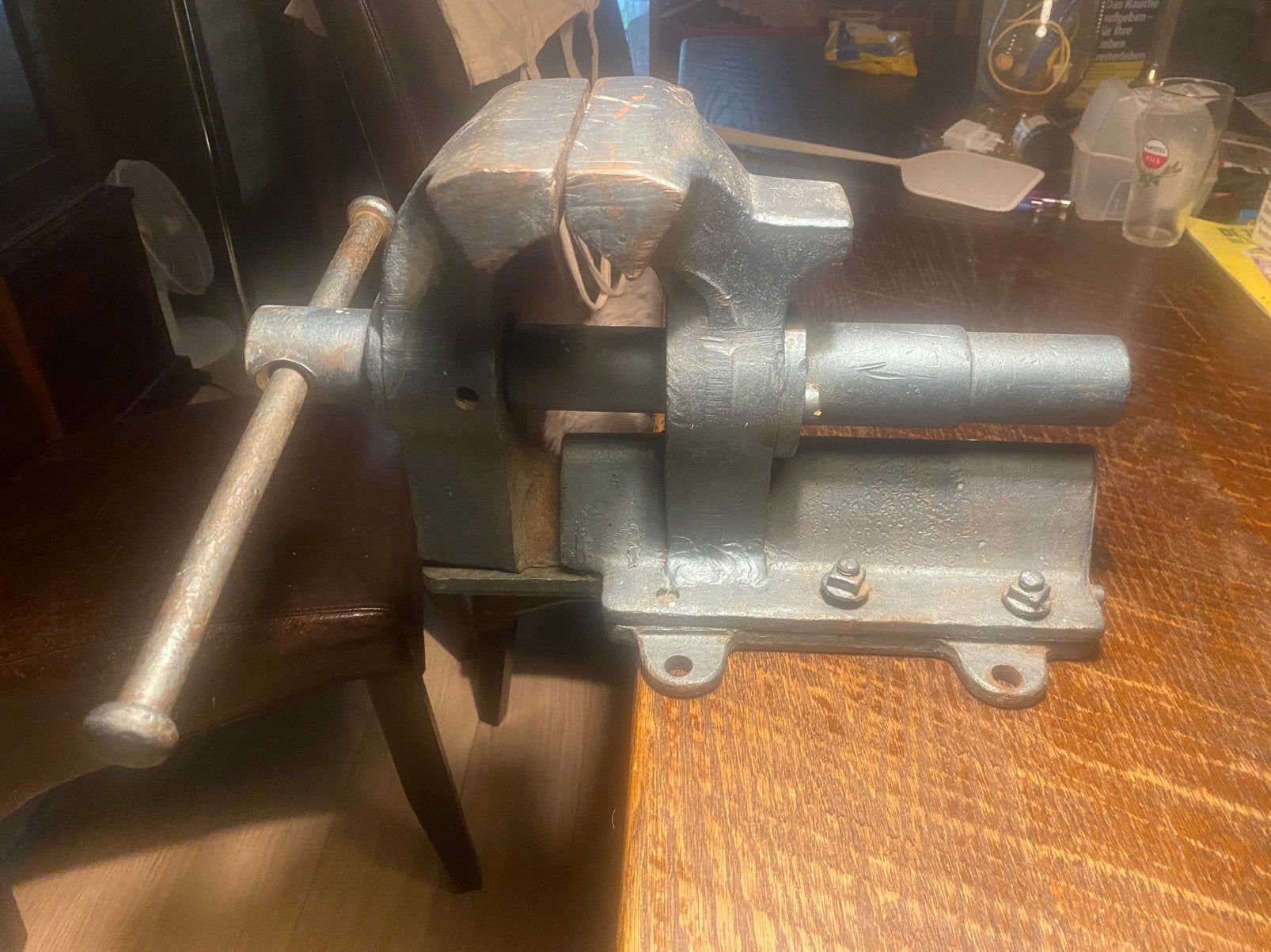 Grote bankschroef van 28 kg., Ophalen, Gebruikt, Bankschroef