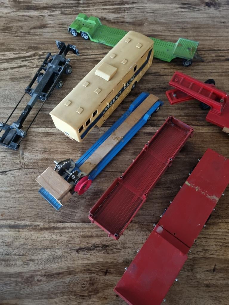 Diverse trailers, dieplader van Arpra, Tekno, Siku, etc., Hobby en Vrije tijd, Modelauto's | 1:50, Ophalen of Verzenden, Gebruikt