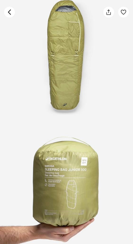 Decathlon junior kinder slaapzak - nooit gebruikt!, Caravans en Kamperen, Slaapzakken, Nieuw, Ophalen of Verzenden