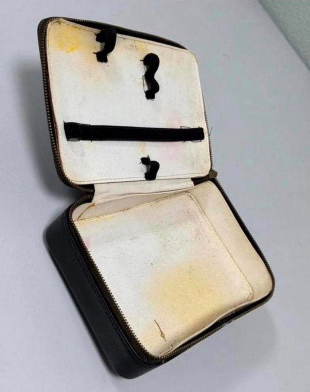 Antiek auto-gereedschaps koffertje leder engels tools-kit, Ophalen of Verzenden
