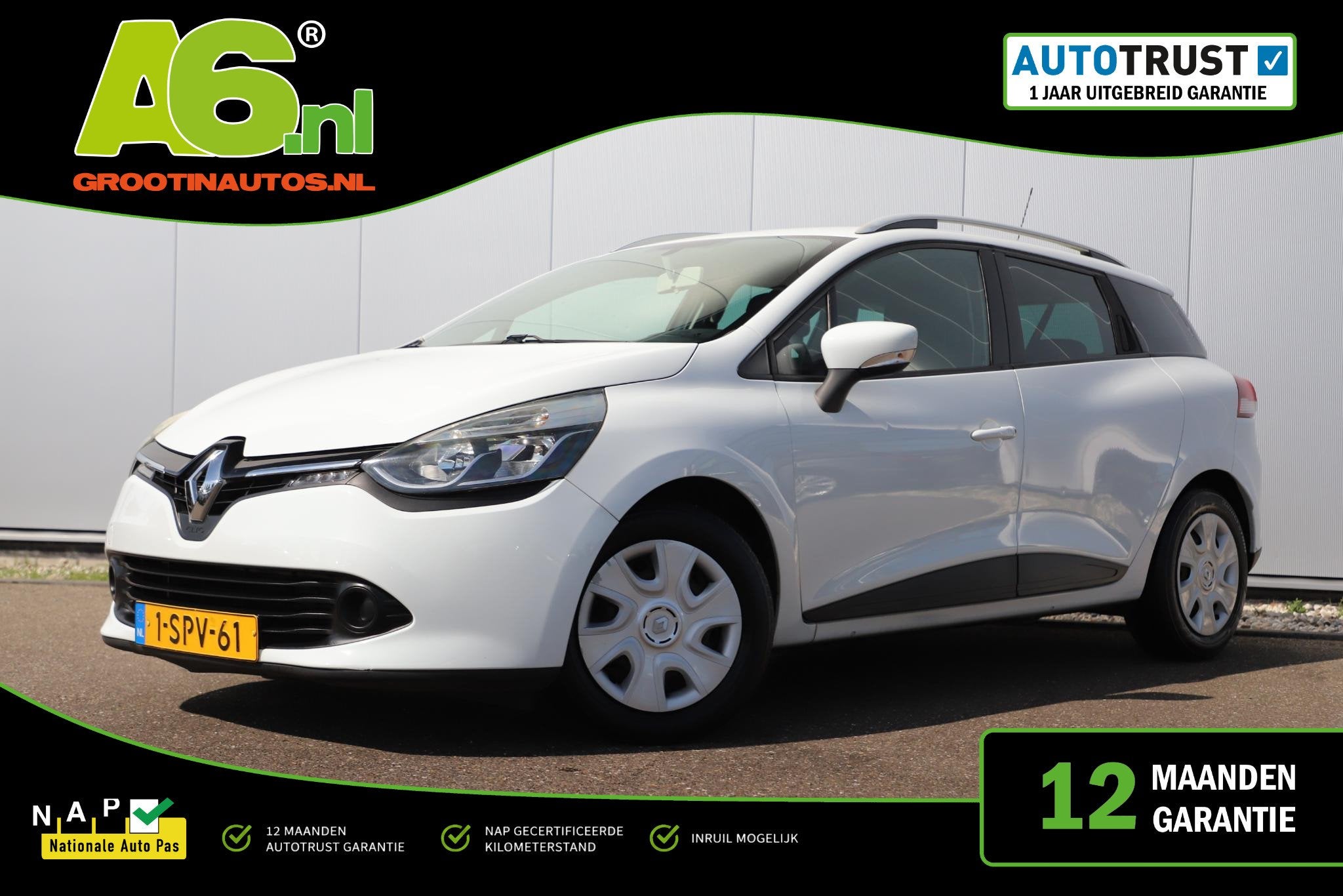 Renault Clio Estate 1.5 dCi ECO Expression Nieuwe DB Riem Na, Voorwielaandrijving, Euro 5, Stof, Gebruikt