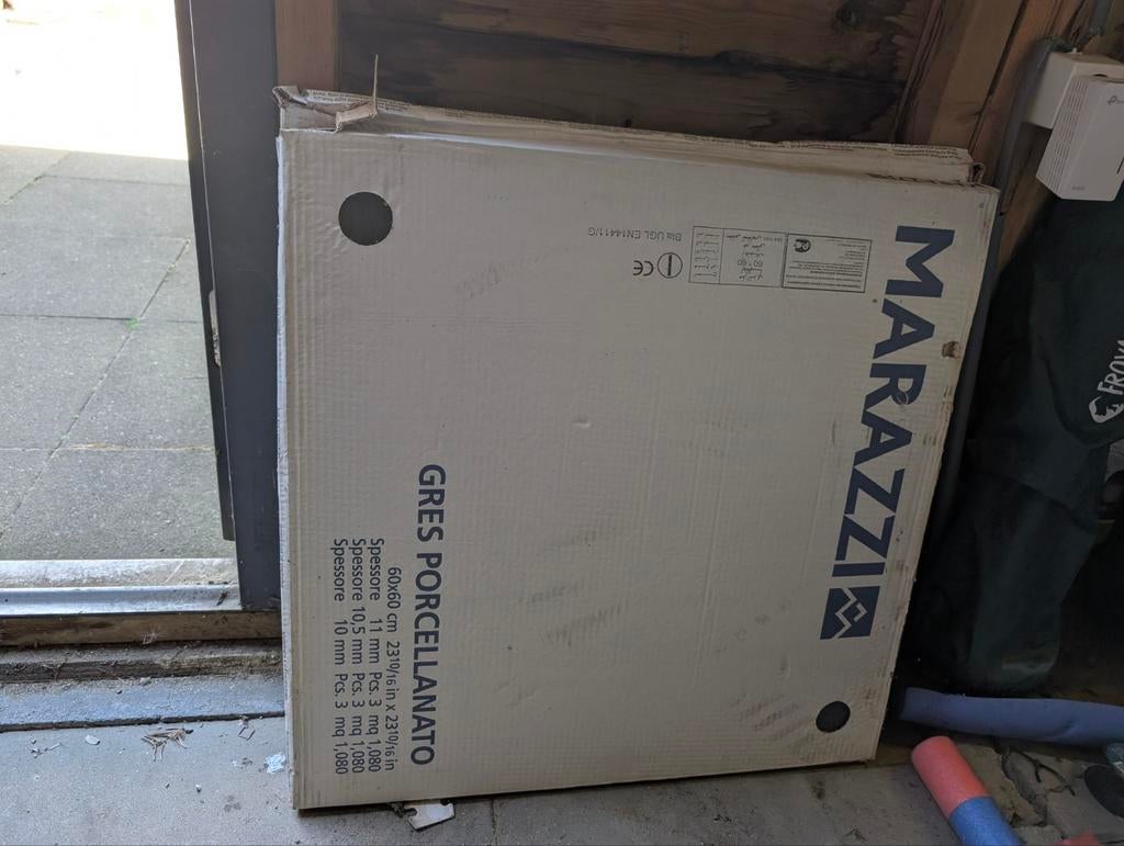 Mooie Marazzi Gres Porcellanato tegels 60x60 cm, Ophalen, 60 cm of meer, Nieuw, Minder dan 5 m²