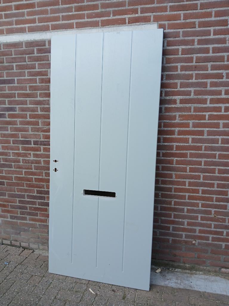 Buitendeur plaatdeur nieuw 93 x 211.5 (nr5), Doe-het-zelf en Verbouw, Deuren en Horren, Nieuw, Buitendeur, 200 tot 215 cm, Hout