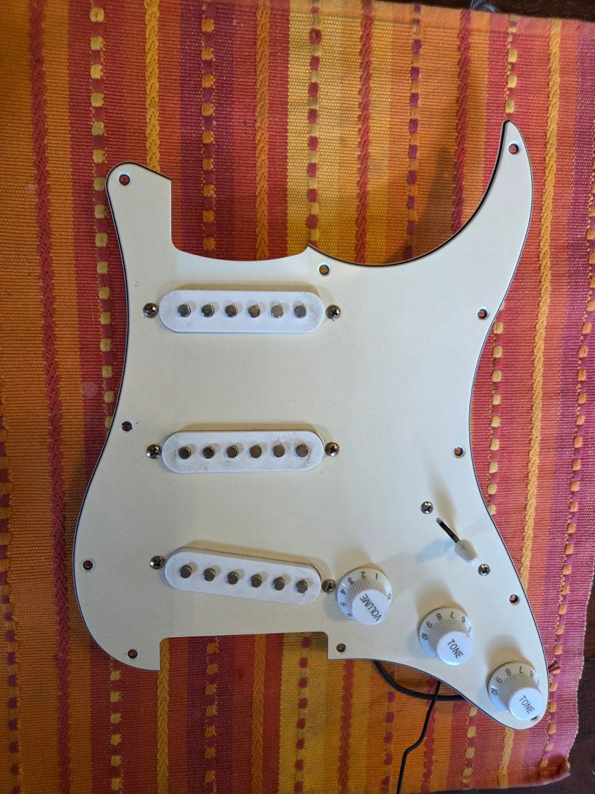 Loaded stratocaster pickguard slagplaat elementen vintage, Ophalen of Verzenden, Gebruikt, Elektrische gitaar
