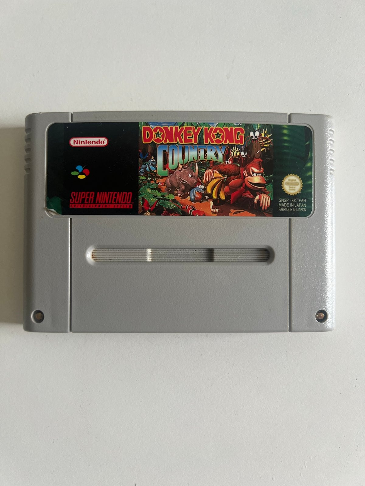 Donkey Kong Country - Super Nintendo (SNES) Cartridge, Spelcomputers en Games, Games | Nintendo Super NES, Ophalen, Gebruikt, 2 spelers