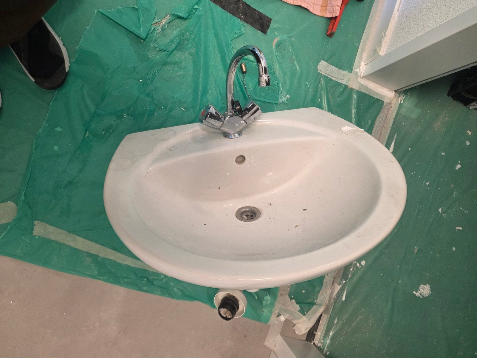 wasbak met kraan en goot, Huis en Inrichting, Ophalen, Gebruikt