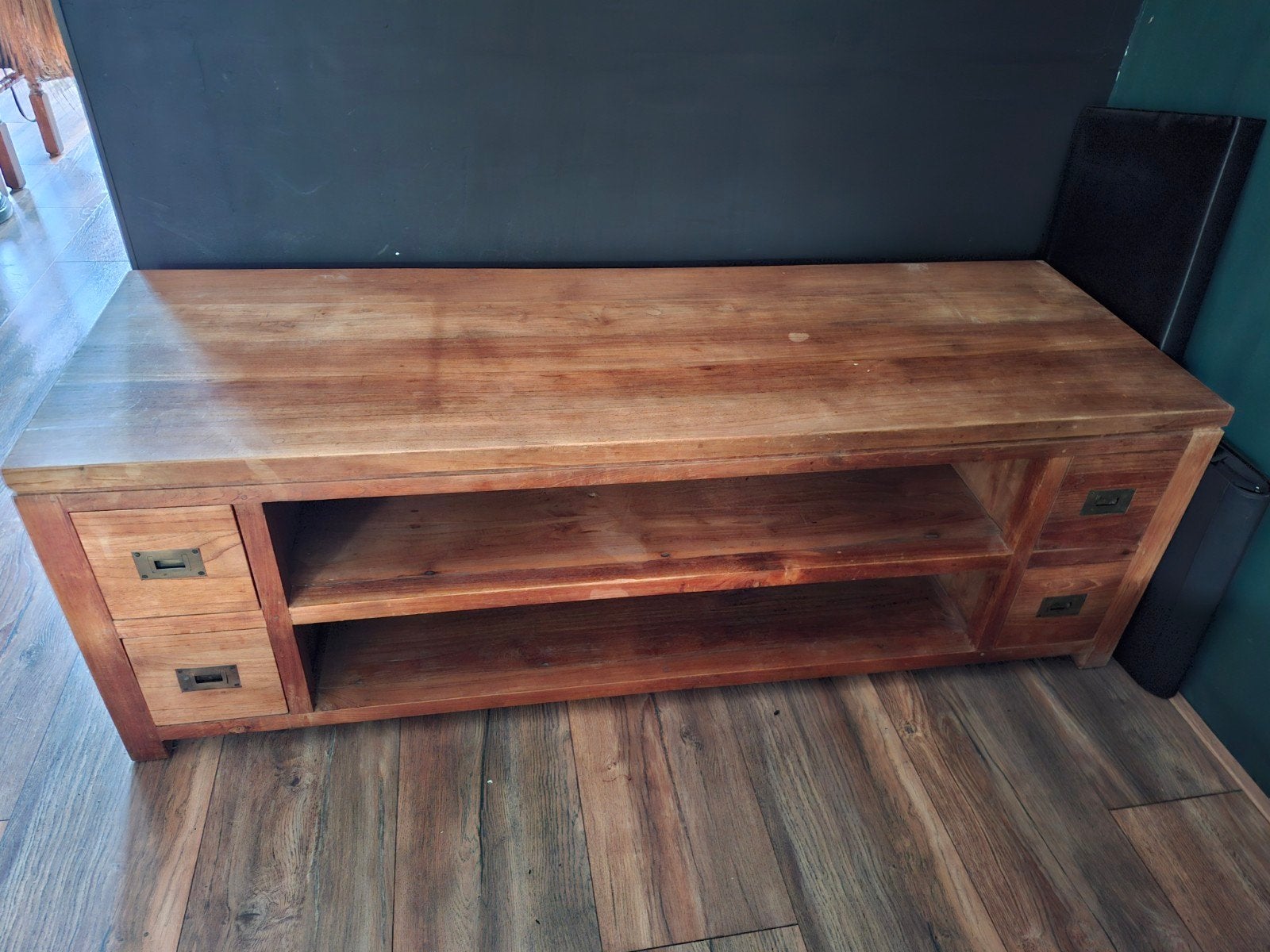 Handgemaakt Indonesisch (TV)meubel hout, Ophalen, Gebruikt, 100 tot 150 cm, Minder dan 100 cm