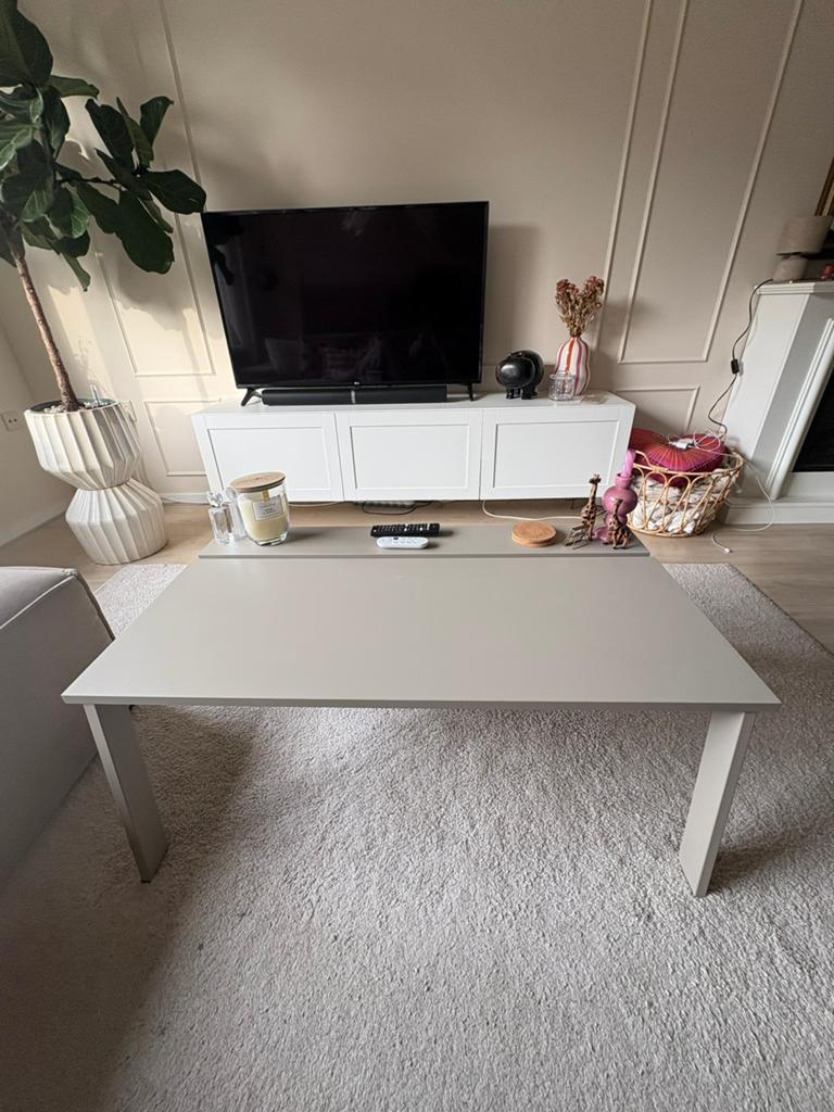 IKEA salontafel met verstelbaar blad – netjes gebruikt, Huis en Inrichting, Ophalen, Gebruikt, 50 tot 100 cm, Minder dan 50 cm