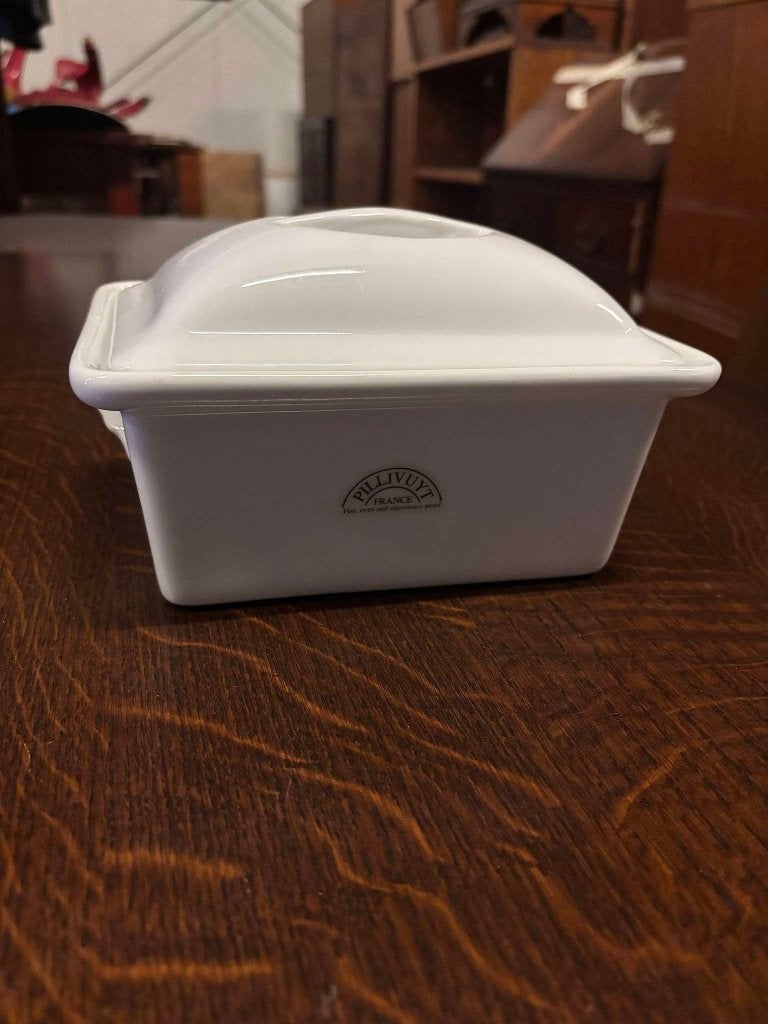 Pillivuyt patéterrine met deksel, wit porselein, Gebruikt, Niet bekend (tweedehands product), Ophalen of Verzenden, Niet bekend (tweedehands product)