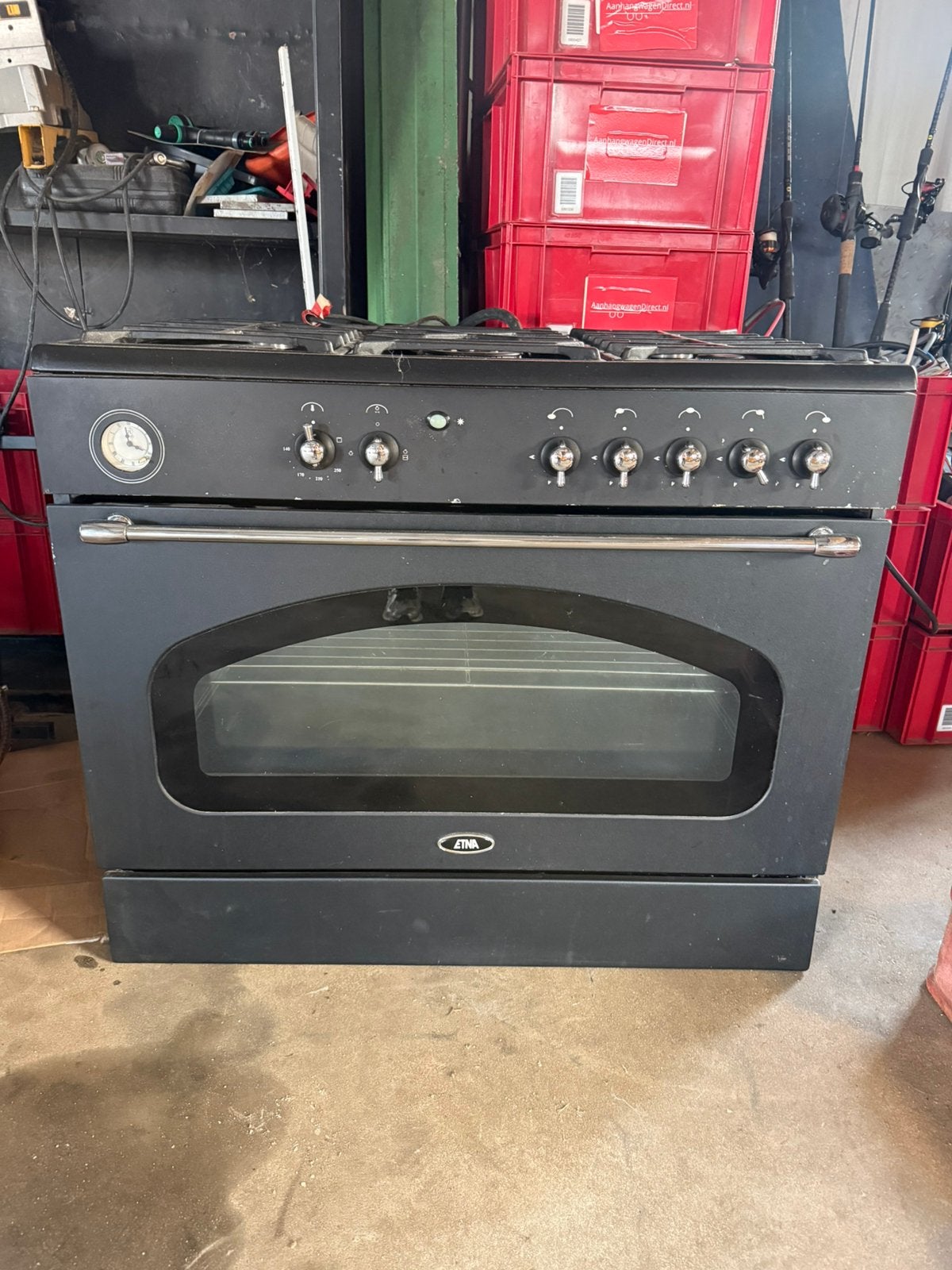Oven en fornuis Etna, Witgoed en Apparatuur, Ophalen, 4 kookzones, Zo goed als nieuw, Gas