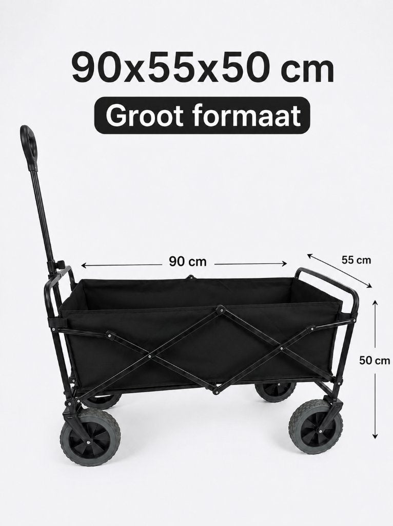 opvouwbare bolderwagen GROOT zwart bolderkar, Ophalen, MTC, Lank, Nieuw