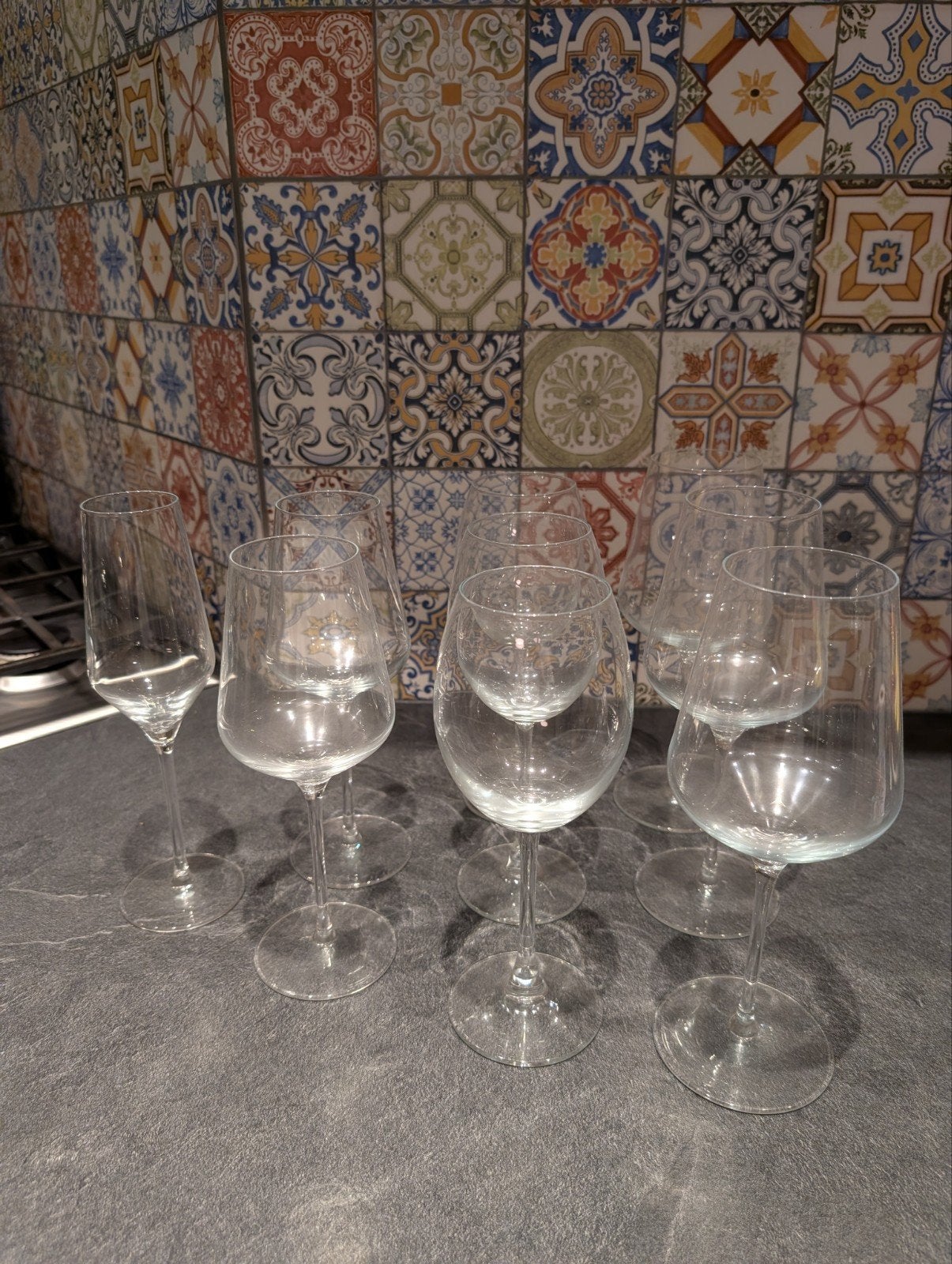 Diverse wijnglazen, Huis en Inrichting, Ophalen, Glas of Glazen, Gebruikt, Glas