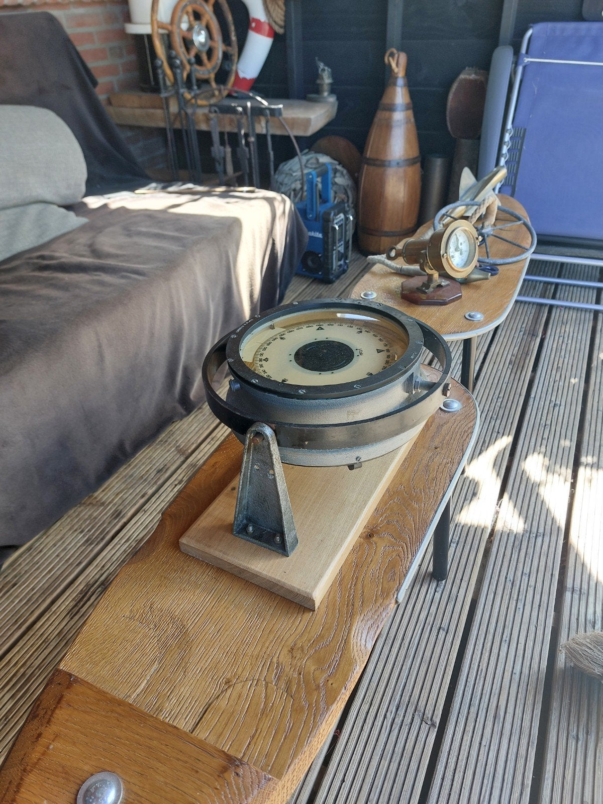 scheepskompas cassens & plath groot lichtdoorlatend kompas, Ophalen, Zo goed als nieuw, Motorboot of Zeilboot, Gebruiksvoorwerp