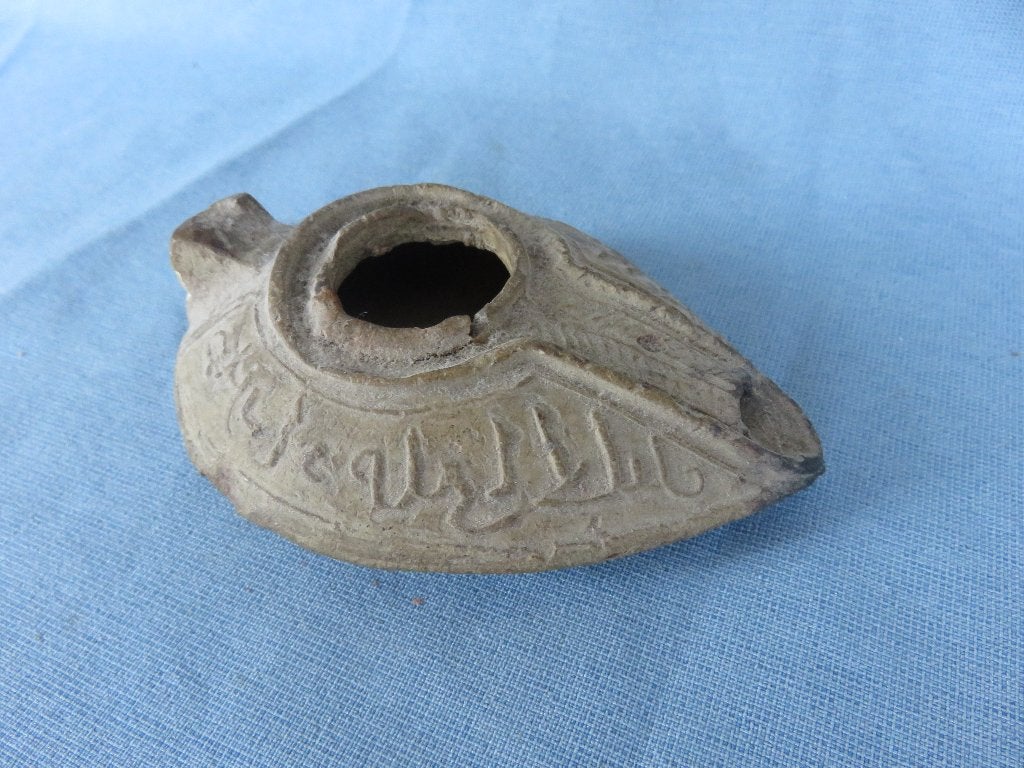 Arabisch – olielamp – ca. 1400 jaar oud - bodemvondst, Antiek en Kunst, Antiek | Keramiek en Aardewerk, Ophalen of Verzenden