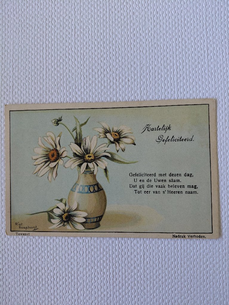 Riet Raaphorst, H.G. gelopen, religieus wensje, 1943, Verzenden, 1940 tot 1960, Gelopen