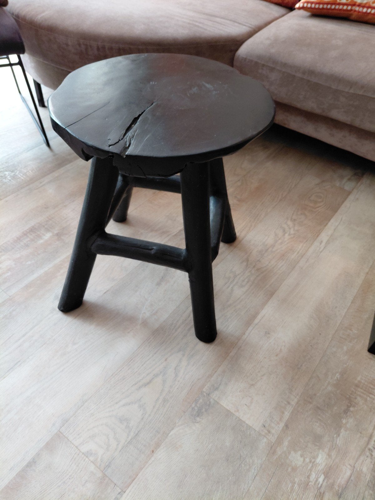 Bijzettafel. Zwart geverfd hout, Ophalen of Verzenden, Gebruikt