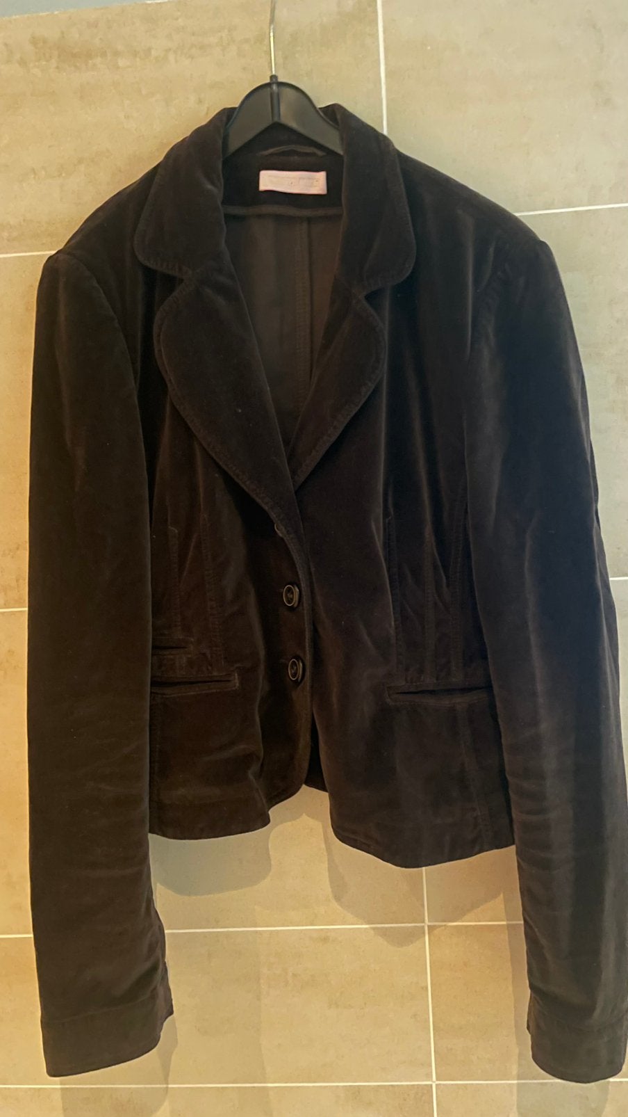 ST EMILE kort donker bruin dames jasje colbert Maat 38, Kleding | Dames, Verzenden, Zo goed als nieuw, Maat 38/40 (M)