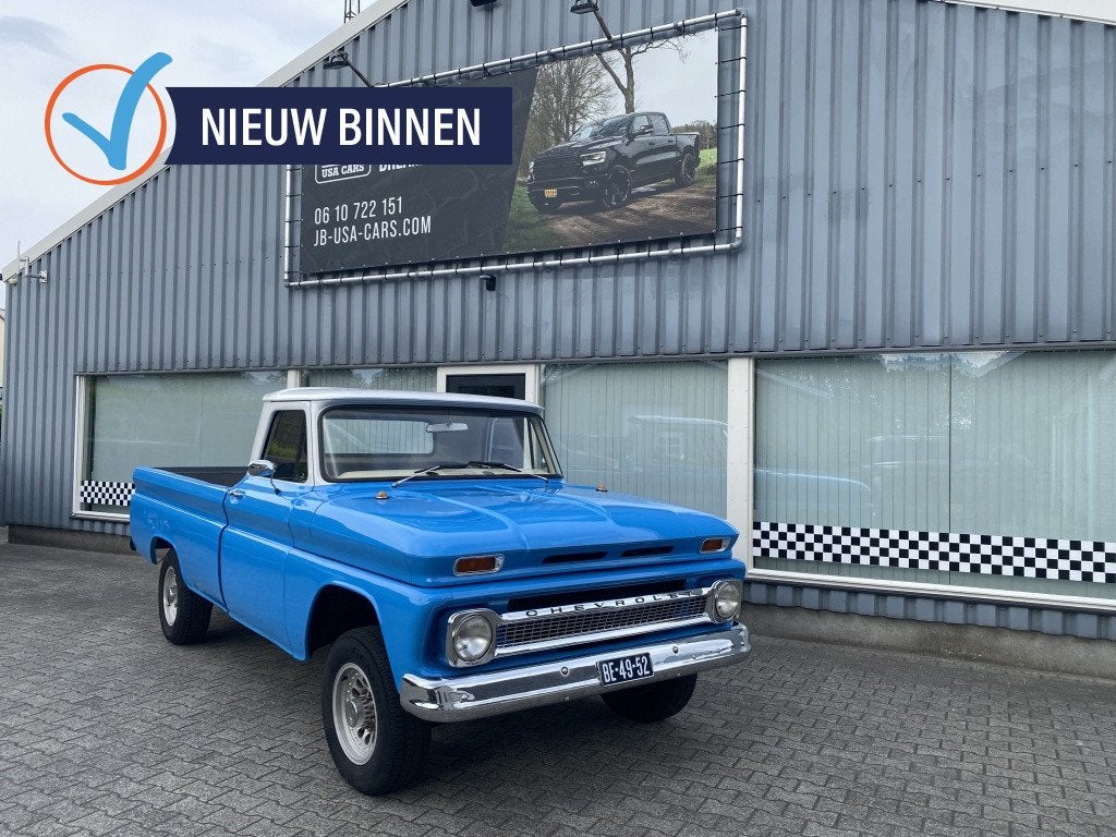Chevrolet Fleetside V8 C10 C20 Zeer netjes (bj 1966), Auto's, Automaat, 8 cilinders, Blauw, 122 pk