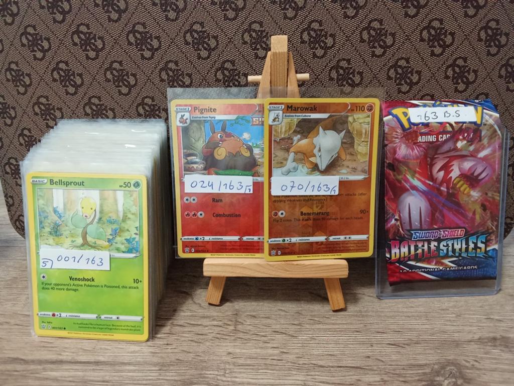 Battle Styles Pignite 024/163 Marowak 070/163 Reversed, Verzenden, Zo goed als nieuw, Losse kaart, Foil