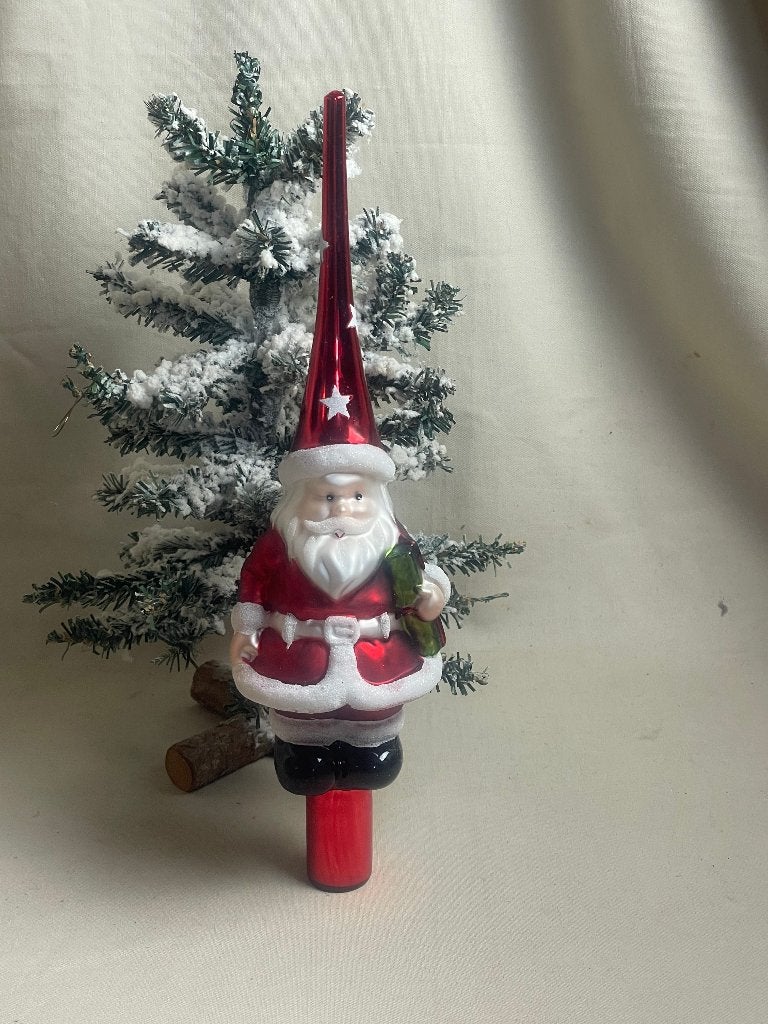 Glazen kerstman piek voor kerstboom, Ophalen of Verzenden, Zo goed als nieuw