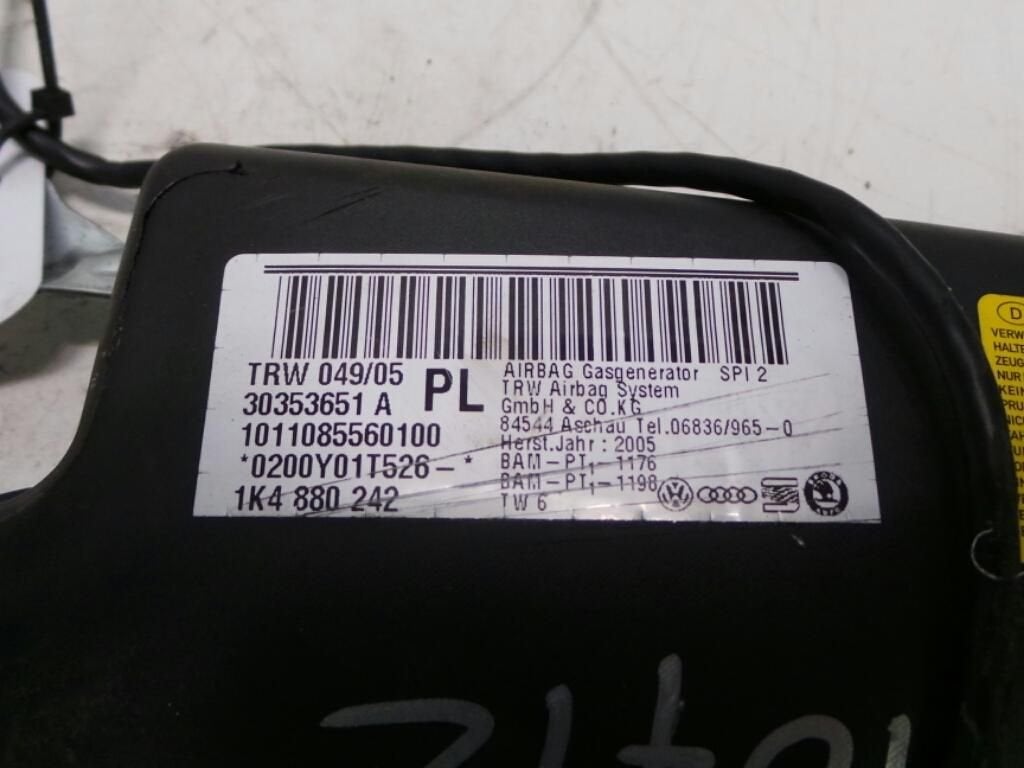 VOLKSWAGEN GOLF PLUS AIRBAG RECHTS 2005, Ophalen of Verzenden, Gebruikt, Stiba lid