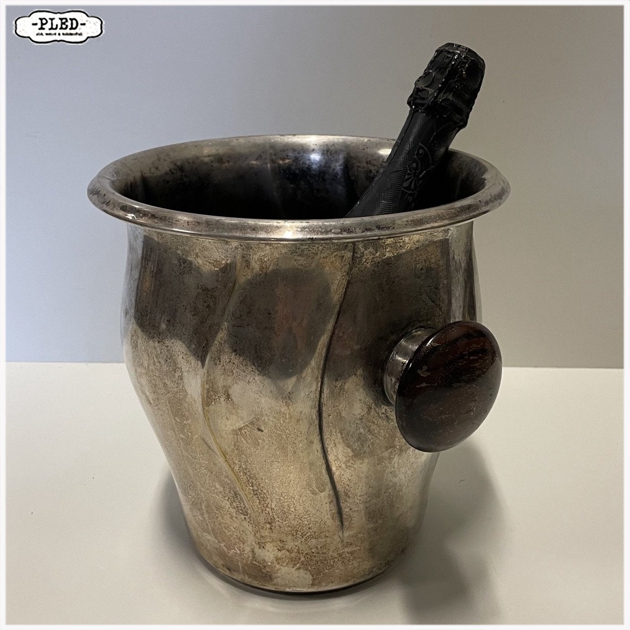 Verzilverde Palissander wijnkoeler champagnekoeler WMF 1930s, Ophalen of Verzenden